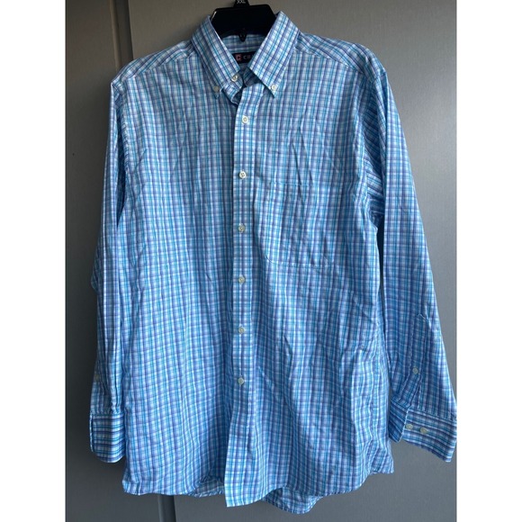 Chaps Other - CHAPS Men's M Dress Shirt Checkered Classic Fit Long Sleeve Twill Easy Care